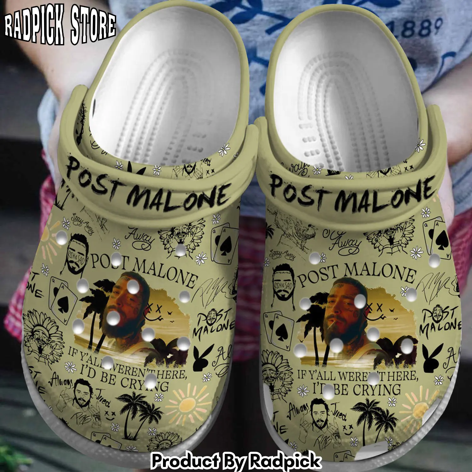 Radpick premium post malone music clogs shoes comfortable for men women d1k rp6522157